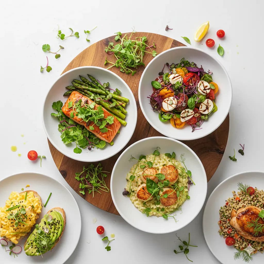 Vitamin ve mineral deposu, taze ve sağlıklı yemekler